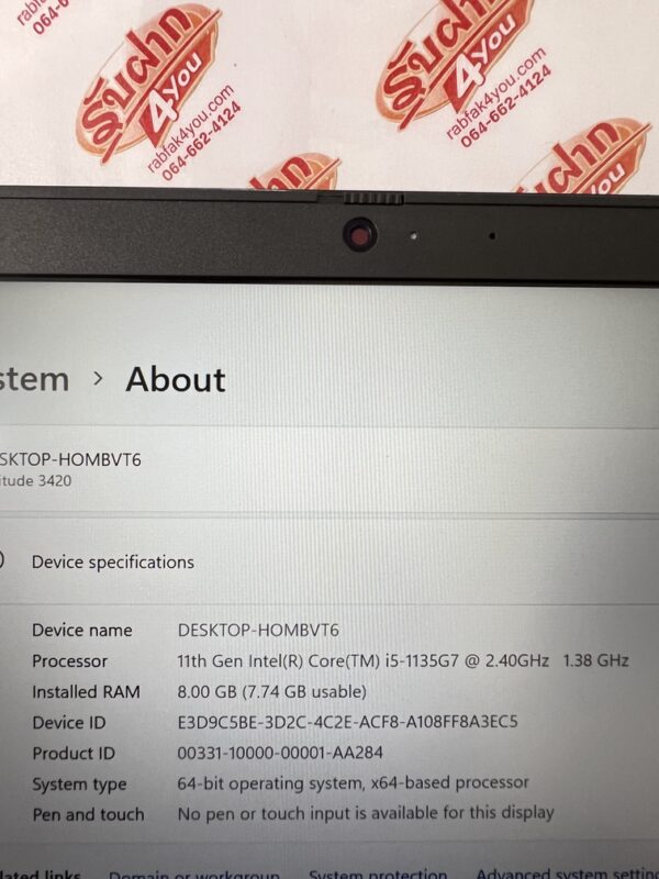 Dell Latitude 3420 i5-1135G7/RAM8GB/SSD512GB 14FHD คีย์บอร์ดมีไฟ สภาพสวย92% - Image 8