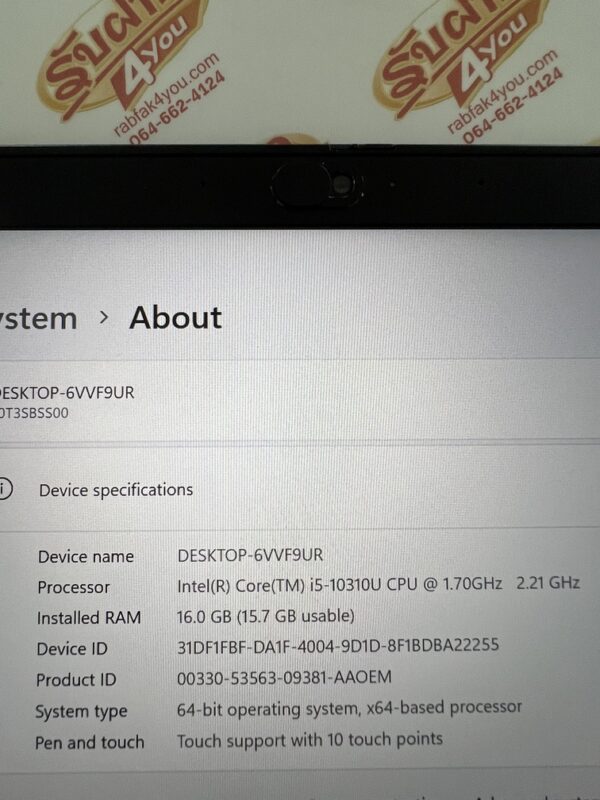Lenovo ThinkPad X13 G1 i5-10310U/RAM16GB/SSD512GB จอทัช13.3FHD - Image 9
