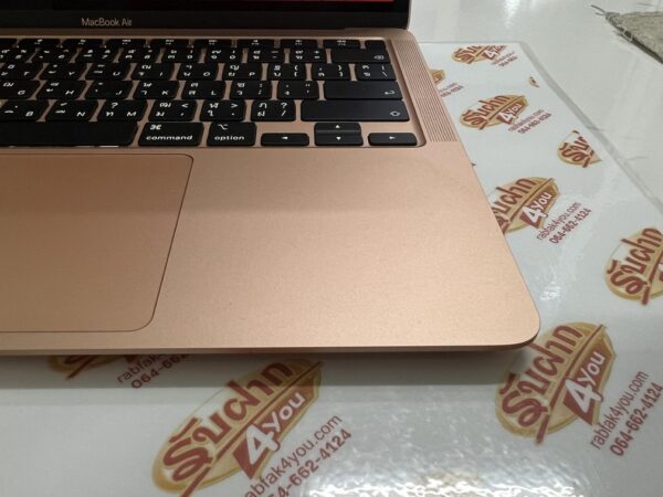 ขายถูกๆ MacBook Air M1 13 RAM8GB SSD256GB Cycle Count 4 มือ2สภาพมือ1 สีGold ศูนย์ไทย ตัวเครื่อง+Adapter+สายชาร์จ ประกันหมดแล้ว - Image 6