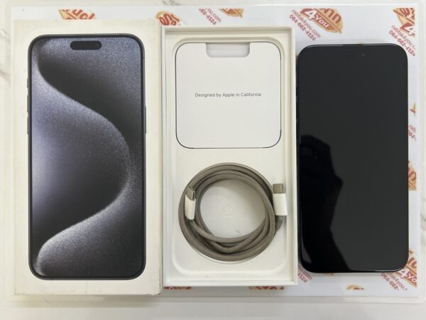 ขายถูก iPhone 15 Pro Max 256GB สุขภาพแบต97% สภาพสวย95% สีBlue titanium เครื่องศูนย์ไทย อุปกรณ์ครบกล่อง(ขาดเข็ม) ไม่ติดiCloud ประกันหม 6 กรกฎาคม 2568 - Image 2
