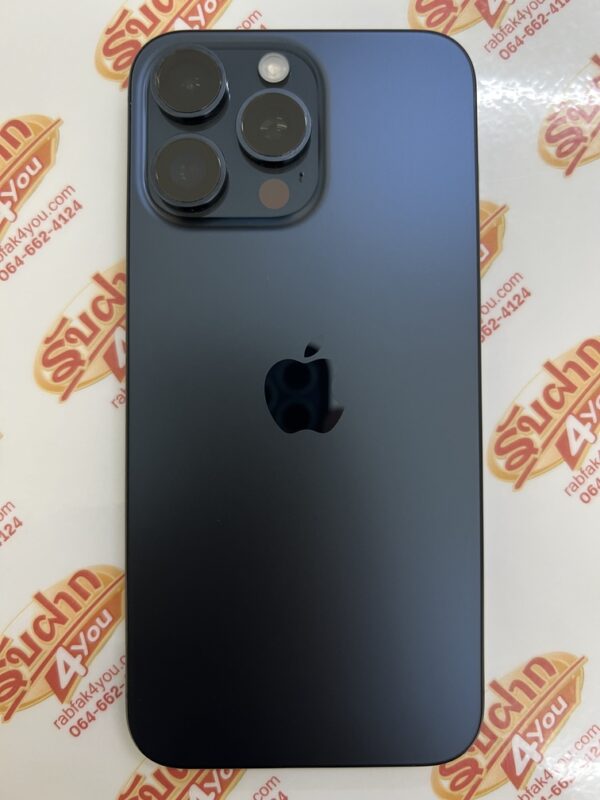 ขายถูก iPhone 15 Pro Max 256GB สุขภาพแบต97% สภาพสวย95% สีBlue titanium เครื่องศูนย์ไทย อุปกรณ์ครบกล่อง(ขาดเข็ม) ไม่ติดiCloud ประกันหม 6 กรกฎาคม 2568 - Image 6