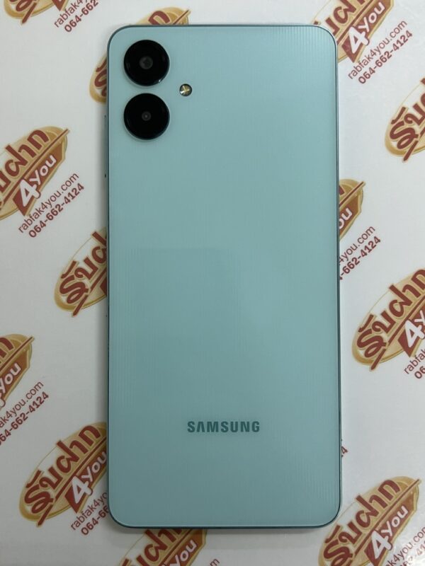 ขายถูก Samsung A06 Ram4GB Rom64GB สภาพสวย92% สีเขียว อุปกรณ์ไม่มีนะครับ มีแต่ตัวเครื่อง ไม่ติดสัญญารายเดือน ประกันหมดเดือน มีนาคม 2569 - Image 3