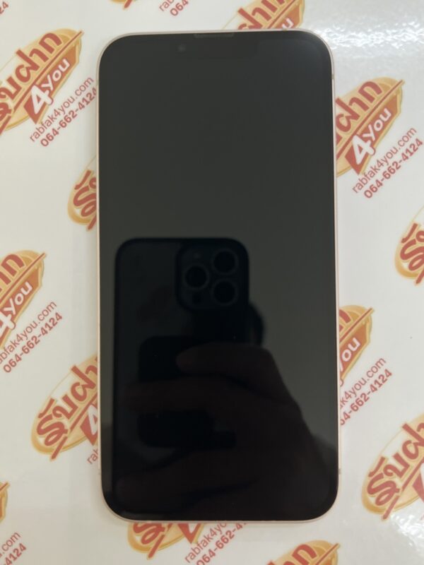 ขายถูก iPhone 13 128GB สภาพ90% มีรอยขนแมวนิดหน่อยโดยรวมแล้วสวย สุขภาพแบต79% สีPink ศูนย์ไทย อุปกรณ์ไม่มีนะครับ มีแต่ตัวเครื่อง ประกันหมดแล้ว - Image 2