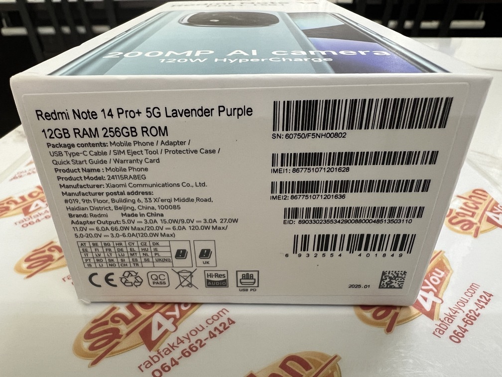 ขายถูกๆ Xiaomi Redmi 14 Pro Plus 5G (เป็นเครื่องฮ่องกง) Ram12GB Rom256GB จอ6.67นิ้ว การันตีความใหม่ สีม่วง อุปกรณ์ครบกล่อง ไม่ติดสัญญา ไม่มีประกัน - Image 4