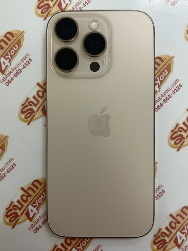 ขายถูก iPhone 16 Pro 128GB สภาพสวย95% การันตีความใหม่ สุขภาพแบต100% รอบชาร์จ55รอบ สีDesert titanium ศูนย์ไทย อุปกรณ์ไม่มีนะครับ ประกันหมด 4 กุมภาพันธ์ 2569 - Image 3