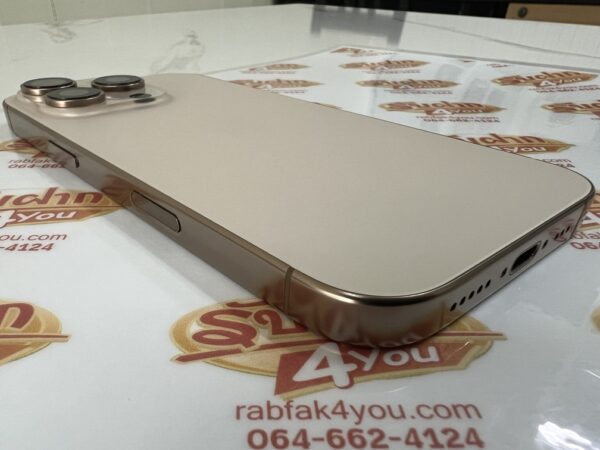 ขายถูก iPhone 16 Pro 128GB สภาพสวย95% การันตีความใหม่ สุขภาพแบต100% รอบชาร์จ55รอบ สีDesert titanium ศูนย์ไทย อุปกรณ์ไม่มีนะครับ ประกันหมด 4 กุมภาพันธ์ 2569 - Image 5