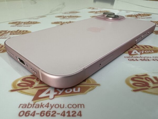 ขายถูก iPhone 15 128GB มือ2สภาพมือ1 สุขภาพแบต100% รอบชาร์จ12  สีPink ศูนย์ไทย อุปกรณ์ครบกล่อง(ขาดเข็ม) ไม่ติดiCloud ประกันหมดวันที่ 30 พฤษภาคม 2569 - Image 8