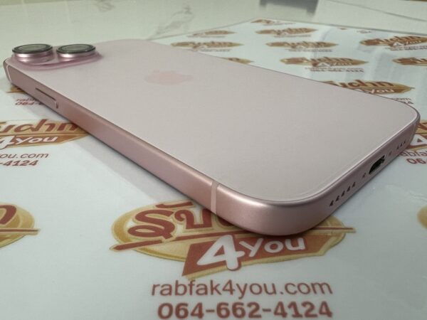 ขายถูก iPhone 15 128GB มือ2สภาพมือ1 สุขภาพแบต100% รอบชาร์จ12  สีPink ศูนย์ไทย อุปกรณ์ครบกล่อง(ขาดเข็ม) ไม่ติดiCloud ประกันหมดวันที่ 30 พฤษภาคม 2569 - Image 9