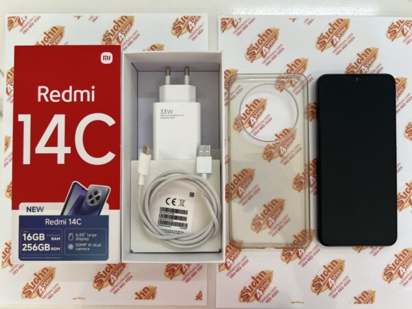 ขายถูก Xiaomi Redmi 14C Ram8GB Rom256GB (ตัวท๊อป) การันตีความใหม่ สีMidnight Black อุปกรณ์มี ตัวเครื่อง+หัวชาร์จ+สายชาร์จ+เคส+กล่อง หมด 21 ธันวาคม 2568