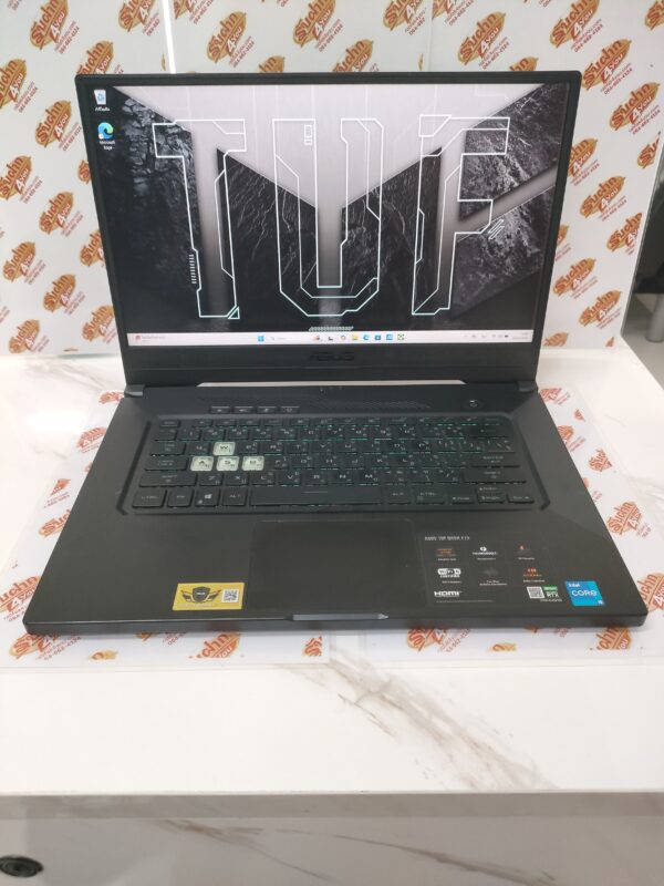 ขายถูก ASUS TUF GAMING DASH F15 FX516PE i5-11300H/NVIDIA GeForce RTX 3050 Ti 4GB/RAM8GB/SSD512GB 15.6FHD คีย์บอร์ดมีไฟ สภาพสวย92% สีดำ ตัวเครื่อง+สายชาร์จ+กระเป๋า