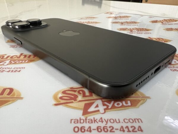 ขายถูก iPhone 15 Pro Max 256GB สุขภาพแบต98% การันตีความใหม่ เครื่องสีBlack ศูนย์ไทย อุปกรณ์ไม่มีนะครับ มีแต่ตัวเครื่อง ไม่ติดiCloud ประกันหมดแล้ว - Image 5