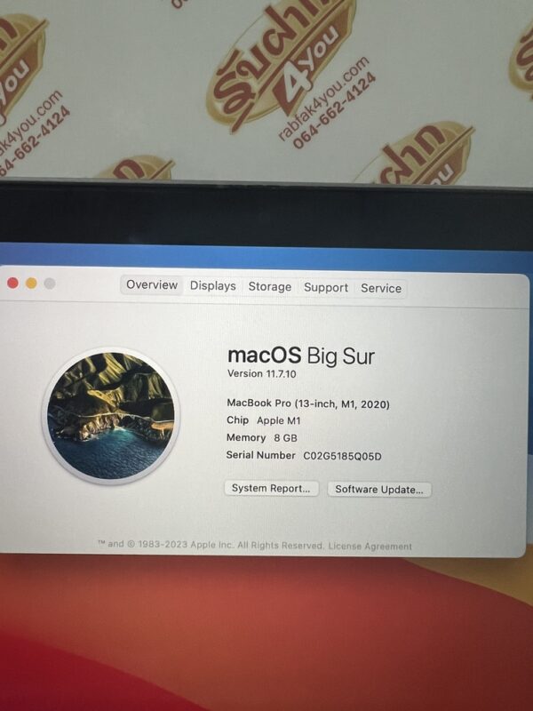 ขายถูกๆ Macbook Pro 2020 M1 มีทัศบาร์ RAM8GB SSD256GB 13.3inch Cycle Count 207 สภาพ88% สีSilver ศูนย์ไทย ตัวเครื่อง+Adapter+สายชาร์จ ประกันหมดแล้ว - Image 7