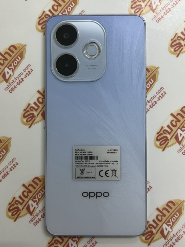 ขายถูก OPPO A5 Pro Ram8GB Rom256GB สภาพสวย90% มีรอยขนแมวนิดหน่อยมองแทบไม่เห็น เครื่องสีฟ้า อุปกรณ์ครบกล่อง ไม่ติดสัญญา ประกันหมด 14 พฤษภาคม 2569 - Image 6