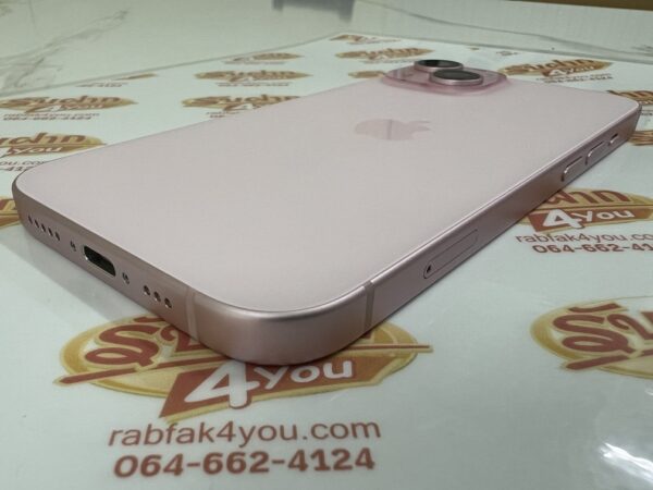 ขายถูก iPhone 15 128GB สภาพสวย90% สุขภาพแบต95% สีชมพู ศูนย์ไทย อุปกรณ์ไม่มีนะครับ มีแต่ตัวเครื่อง ไม่ติดiCloud ประกันหมดแล้ว - Image 4