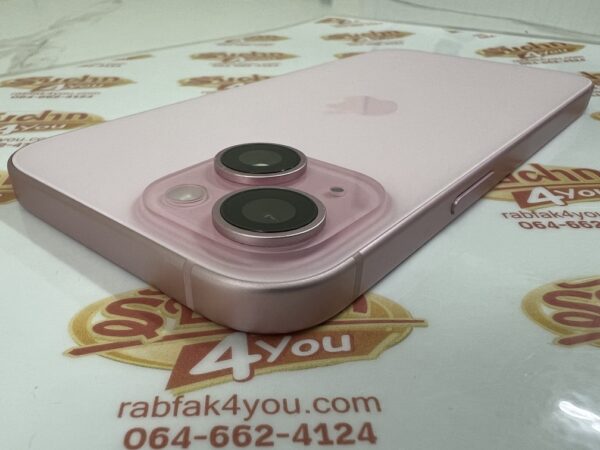 ขายถูก iPhone 15 128GB สภาพสวย90% สุขภาพแบต95% สีชมพู ศูนย์ไทย อุปกรณ์ไม่มีนะครับ มีแต่ตัวเครื่อง ไม่ติดiCloud ประกันหมดแล้ว