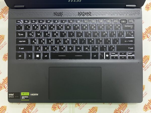 ขายถูกๆ MSi Prestige 14 AI Studio C1UDXG Intel Core Ultra 7 155H/Nvidia GeForce RTX 3050 6GB/RAM16GB/SSD1TB 14นิ้วFHD Gray การันตีความใหม่ หมด กรกฎาคม 2569 - Image 8