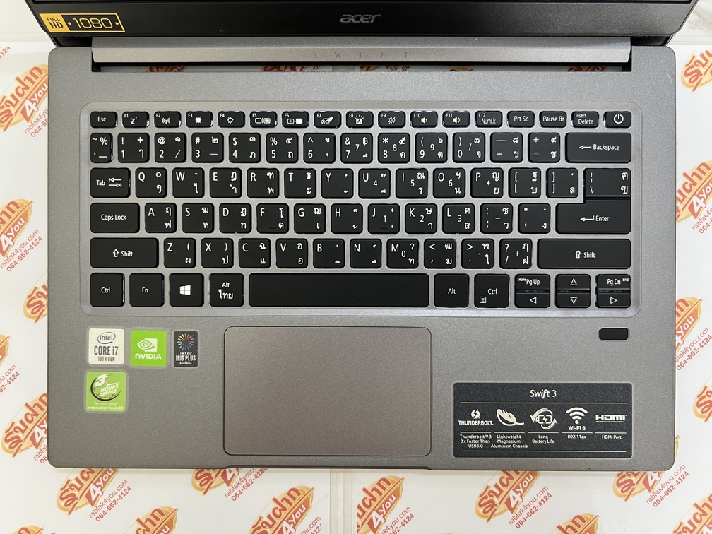 ขายถูก Acer Swift SF314 i7-1065G7/NVIDIA GeForce MX 350 2GB/RAM8GB/SSD512GB 14FHD คีร์บอร์ดมีไฟ สภาพสวย92% อุปกรณ์มี ตัวเครื่อง+สายชาร์จ ประกันหมดแล้ว - Image 5