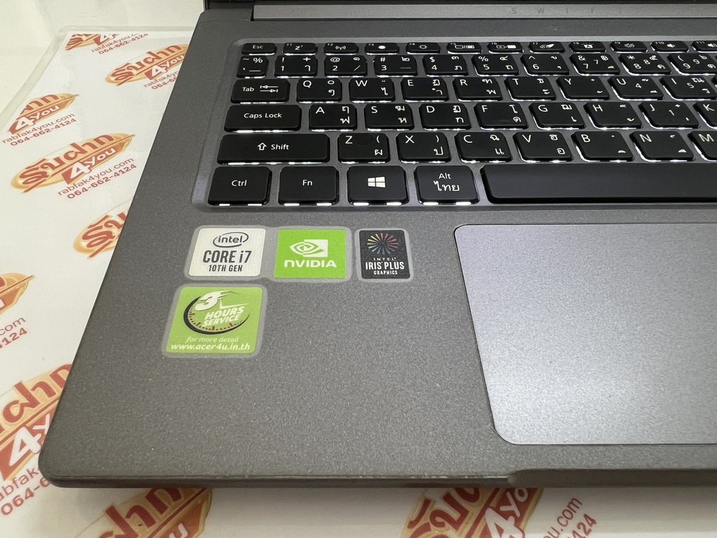 ขายถูก Acer Swift SF314 i7-1065G7/NVIDIA GeForce MX 350 2GB/RAM8GB/SSD512GB 14FHD คีร์บอร์ดมีไฟ สภาพสวย92% อุปกรณ์มี ตัวเครื่อง+สายชาร์จ ประกันหมดแล้ว - Image 7