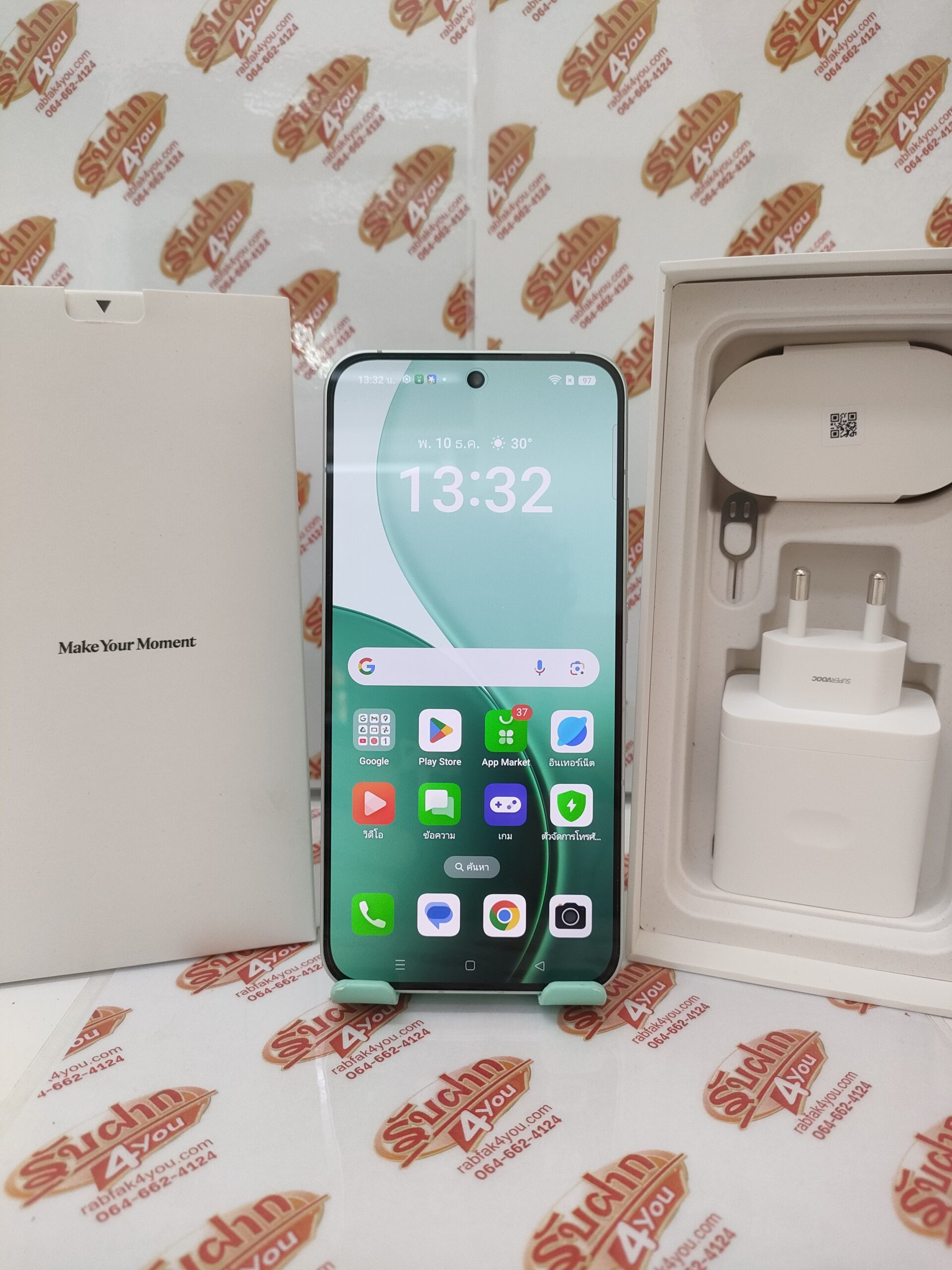 ขายถูก OPPO Reno 14 5G RAM12GB ROM256GB มือ2 สภาพมือ1 จอใหญ่6.59นิ้ว สีเขียวมิ้นต์ อุปกรณ์ครบกล่อง ไม่ติดสัญญารายเดือน ประกันยาวๆ (เครื่อง+จอ) หมดวันที่ 20 สิงหาคมน 2569