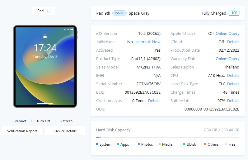 ขายถูก iPad Gen 9 WiFi 256GB(ความจำเยอะ) การันตีความใหม่ สุขภาพแบต97% สีSpace gray ศูนย์ไทย อุปกรณ์ครบกล่องพร้อมใบเสร็จ ประกันหมดแล้ว - Image 14