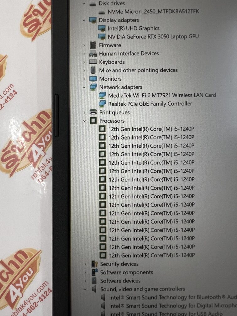 ขายถูก ACER Aspire 7 A715 i5-1240P/GeForce RTX 3050 4GB/RAM8GB/SSD512GB 15.6FHD คีร์บอร์ดมีไฟ สภาพ89% มีรอยนิดหน่อย ตัวเครื่อง+สายชาร์จ ประกันหมดแล้ว - Image 10