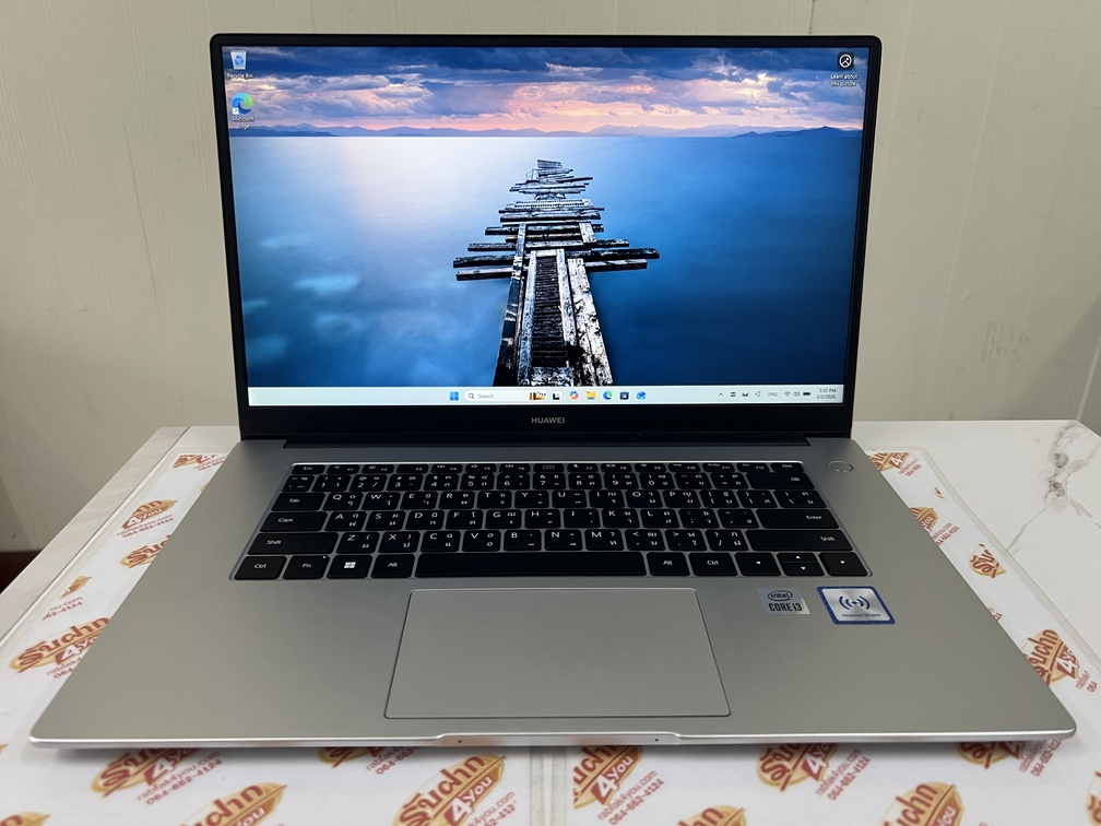 ขายถูก HUAWEI MateBook D 2019 i3-10110U Ram8GB SSD256GB จอ15.6นิ้ว Full HD สีSilver สภาพสวย92% อุปกรณ์มี ตัวเครื่อง+Adapter+สายชาร์จ ประกันหมดแล้ว