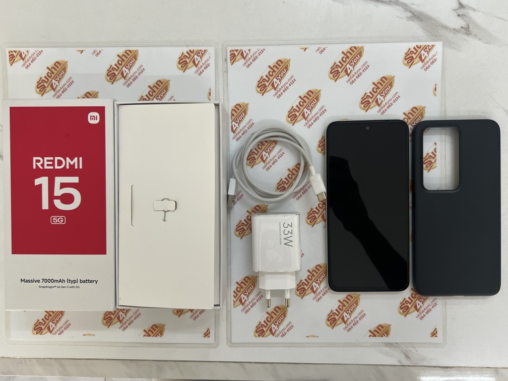 ขายถูก Xiaomi Redmi 15 5G Ram8GB Rom256GB (ตัวท๊อป) สภาพสวย92% มีรอยขนแมวนิดหน่อยมองแทบไม่เห็นโดยรวมแล้วสวย สีGray อุปกรณ์ครบกล่อง หมด 18 พฤศจิกายน 2569