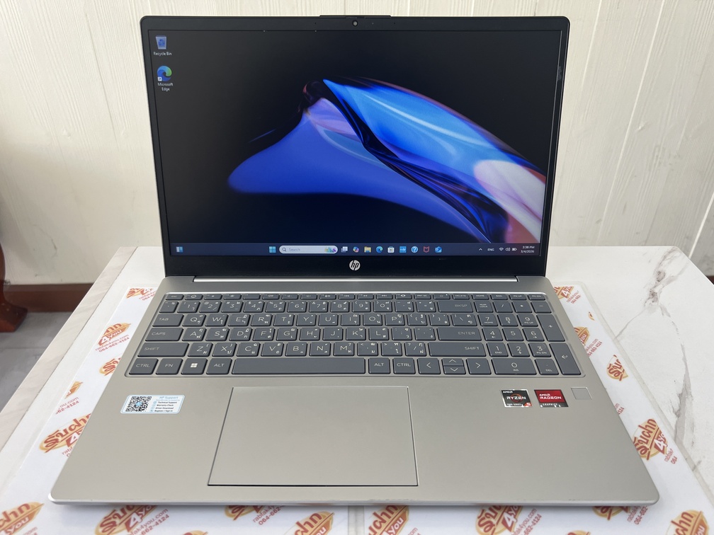 ขายถูก HP 15-fc0066AU AMD Ryzen 5 7520U Ram8GB SSD512GB จอ15.6นิ้ว HD สีNatural Silver สภาพสวย90% อุปกรณ์มี ตัวเครื่อง+สายชาร์จ ประกันหมดแล้ว