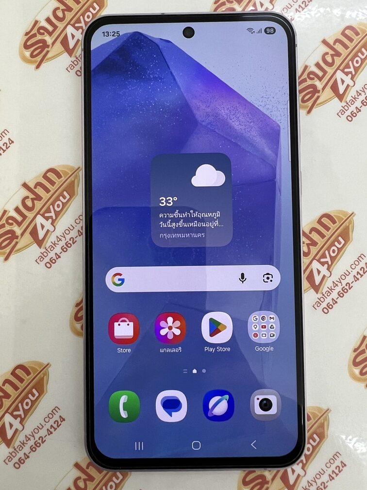 ขายถูก Samsung A55 5G เป็นตัวท๊อป RAM12GB ROM256GB สภาพสวย88% ขอบมีรอยนิดหน่อยตามการใช้งาน สีAwesome Lilac อุปกรณ์ไม่มีนะครับ ไม่ติดสัญญา ประกันหมดแล้ว - Image 8