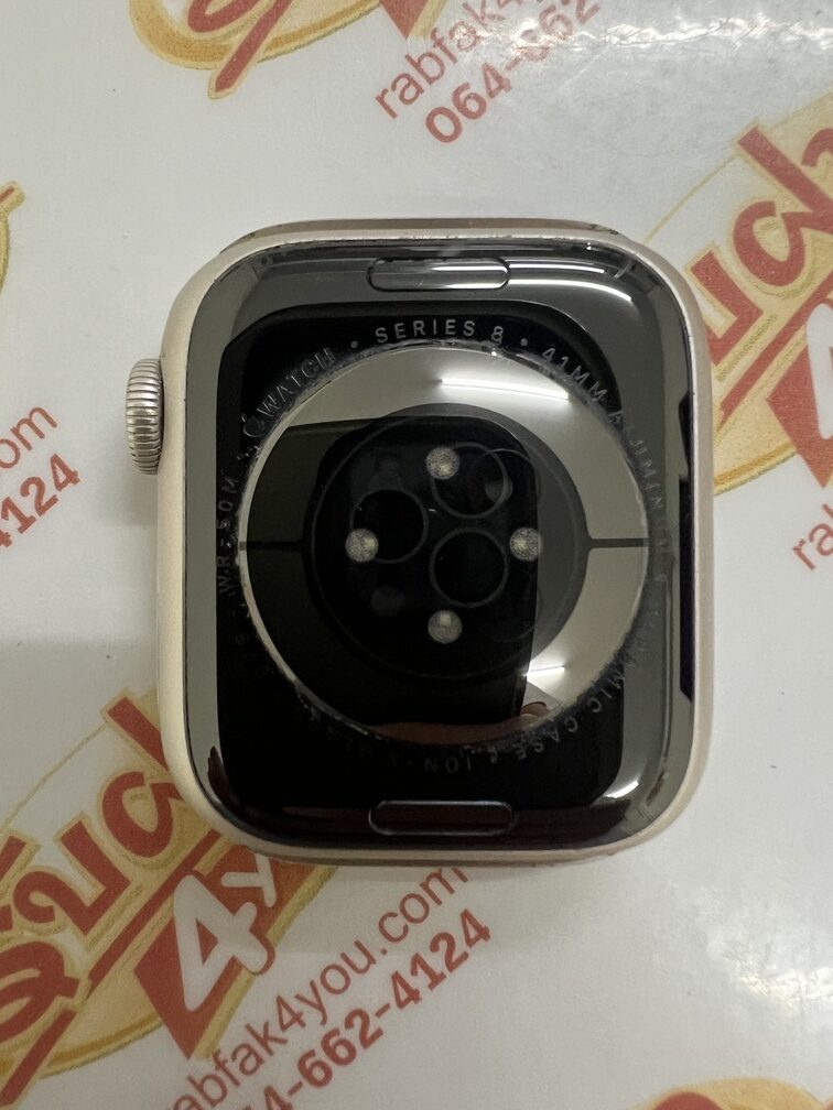 ขายถูก Apple Watch Series 8 GPS 41MM สีStarlight สภาพสวย89% มีรอยขนแมวนิดหน่อยโดยรวมแล้วสวย สุขภาพแบต80% เครื่องศูนย์ไทย อุปกรณ์ครบกล่อง ไม่ติดiCloud - Image 4