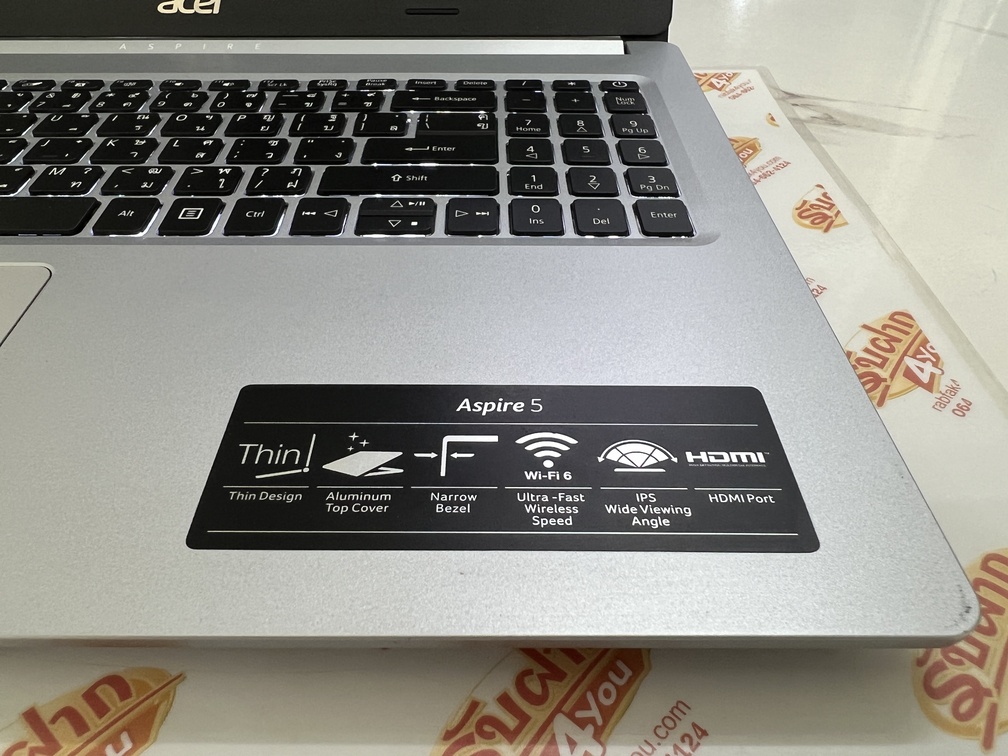 ขายถูก ACER Aspire 5 A515 AMD Ryzen 5 5500U Ram16GB SSD512GB 15.6FHD คีย์บอร์ดมีไฟ เครื่องสีSilver สภาพสวย90% มีรอยขนแมวนิดหน่อยโดยรวมแล้วสวย ประกันหมดแล้ว - Image 6