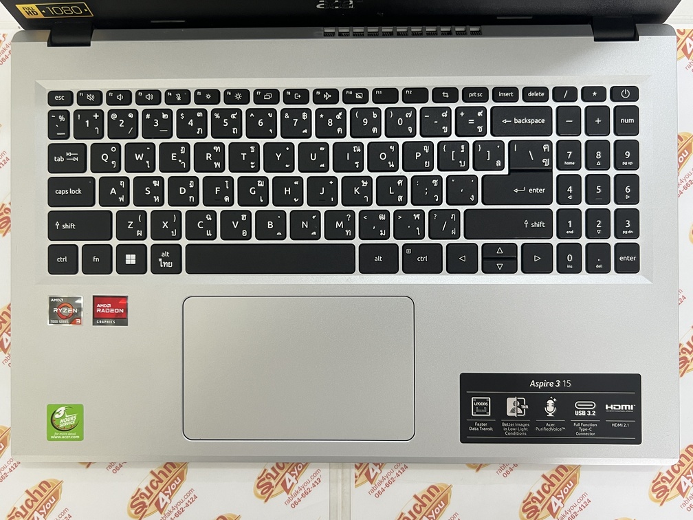 ขายถูก ACER Aspire 3 A315 AMD Ryzen 3 7320U Ram8GB SSD256GB จอ15.6นิ้ว Full HD สีSilver สภาพสวย92% อุปกรณ์มี ตัวเครื่อง+สายชาร์จ(งานเทียบเท่า) ประกันหมดแล้ว - Image 5