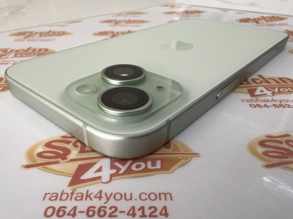ขายถูก iPhone 15 128GB สภาพสวย93% มีรอยขนแมวนิดหน่อยมองแทบไม่เห็น สุขภาพแบต79% สีเขียว ศูนย์ไทย อุปกรณ์ไม่มีนะครับ ไม่ติดiCloud ประกันหมดแล้ว - Image 6