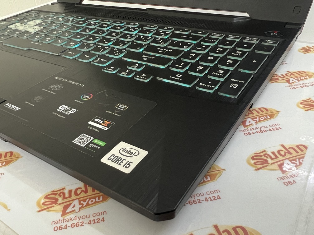 ขายถูก ASUS TUF FX506LHB i5-10300H/GTX 1650 4GB/RAM8GB/SSD512GB 15.6FHD คีร์บอร์ดมีไฟ เครื่องสีดำ สภาพสวย92% อุปกรณ์มี ตัวเครื่อง+สายชาร์จ ประกันหมดแล้ว - Image 6