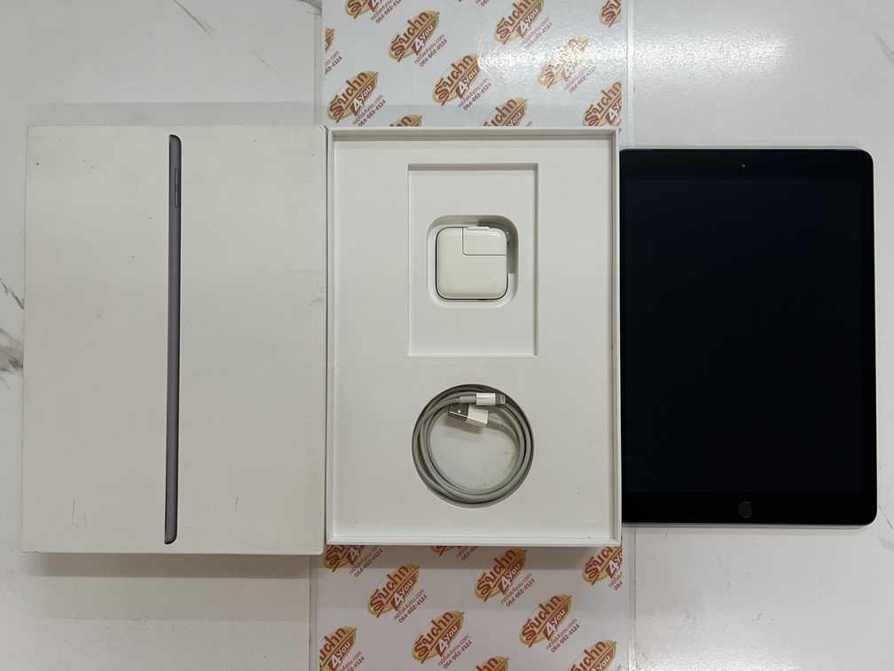 ขายถูก iPad Gen 7 Cell 128GB สุขภาพแบต94% การันตีความใหม่ สีSpace Gray ศูนย์ไทย อุปกรณ์ครบกล่อง(ขาดคู่มือกับเข็ม)มี ตัวเครื่อง+หัวชาร์จ+สายชาร์จ+กล่อง