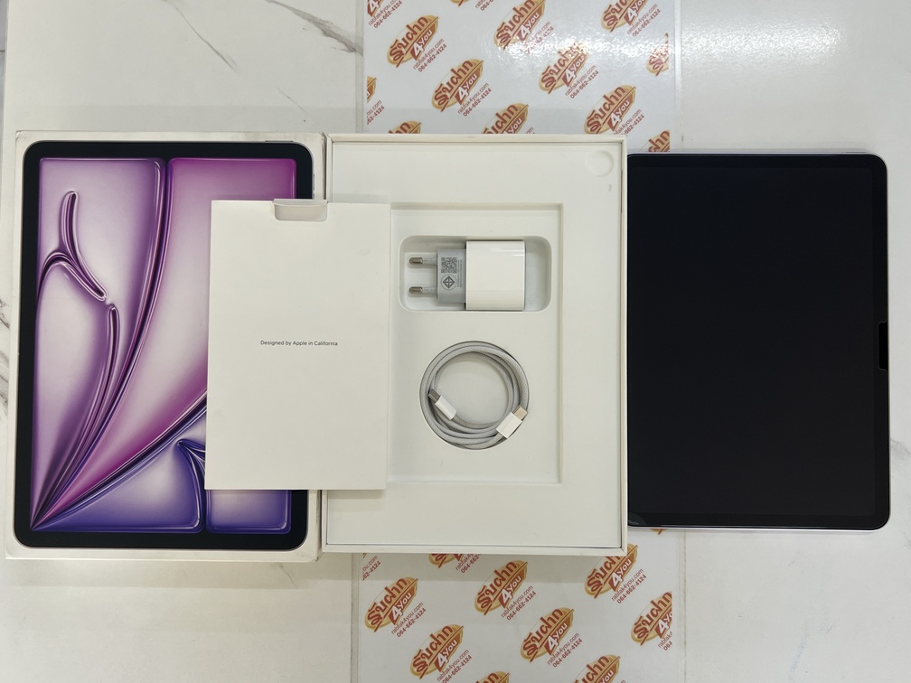 ขายถูก iPad Air 7 M3 11 นิ้ว WiFi 128GB การันตีความใหม่ จำนวนรอบชาร์จแค่12รอบ สีPurple ศูนย์ไทย อุปกรณ์ครบกล่อง ไม่ติดiCloud ประกันหมด 26 กุมภาพันธ์ 2570