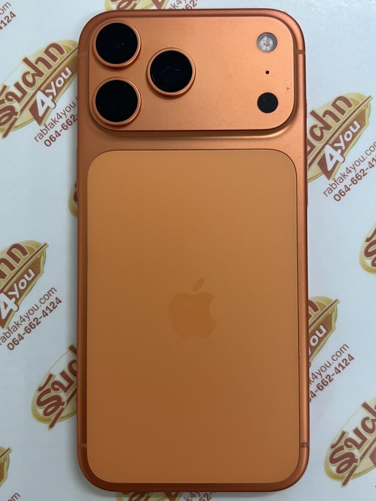 ขายถูก iPhone 17 Pro Max 256GB สภาพสวย92% ขอบมีรอย1จุดเล็กๆมองแทบไม่เห็น สุขภาพแบต94% สีOrange ศูนย์ไทย อุปกรณ์ไม่มีนะครับ ประกันหมด 7 ธันวาคม 69 - Image 3