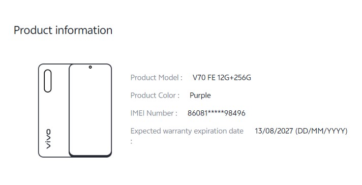 ขายถูก Vivo V70 FE 5G RAM12GB ROM256GB สีPurple มือ2สภาพมือ1 ศูนย์ไทย อุปกรณ์ไม่มีนะครับ มีแต่ตัวเครื่อง ไม่ติดสัญญา ประกันยาวๆหมด 13 สิงหาคม 2570 - Image 13